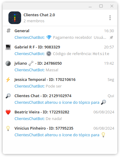 Lista de atendimentos