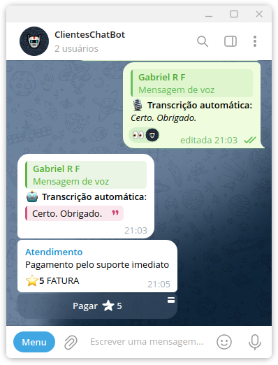 Envio de cobranças (plano pago)